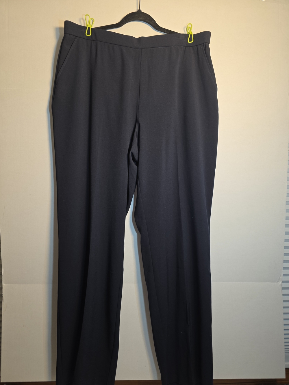 Dana Buchman Navy Straight-Leg Dress Pants